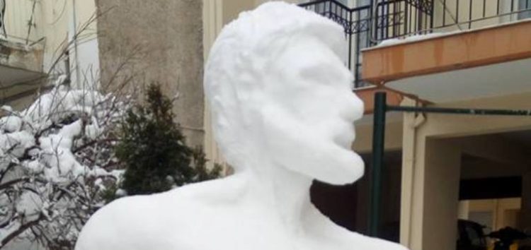 Και ο… ημίθεος Ηρακλής, σε χιονογλυπτό στη Φλώρινα! (pics)