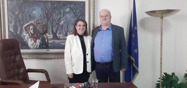 Συνάντηση της υφυπουργού Ολυμπίας Τελιγιορίδου με το δήμαρχο Πρεσπών Παναγιώτη Πασχαλίδη για τα Σχέδια Βόσκησης