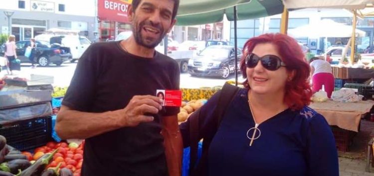 Η υποψήφια βουλευτής Φλώρινας Ελένη Κακαρέτσα – Μαρτσούλη επισκέφτηκε τη Λαϊκή Αγορά Φλώρινας