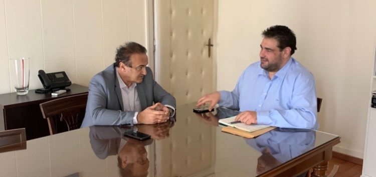 Συνάντηση του Γιάννη Αντωνιάδη με τον υφυπουργό Εσωτερικών Θεόδωρο Λιβάνιο