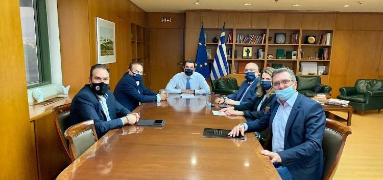Συνάντηση Γ. Αντωνιάδη και Β. Γιαννάκη με τον υπουργό Περιβάλλοντος και Ενέργειας Κ. Σκρέκα για το ορυχείο της Αχλάδας