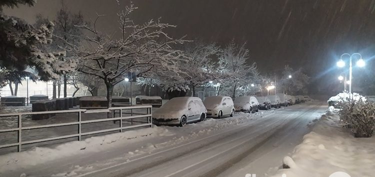 Πολύωρη και έντονη χιονόπτωση στη Φλώρινα – Δυσκολίες στις μετακινήσεις – Κλειστά αύριο τα σχολεία (pics)