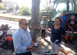Ο βουλευτής Γιάννης Αντωνιάδης στη συγκέντρωση διαμαρτυρίας των αγροτών του Αμυνταίου