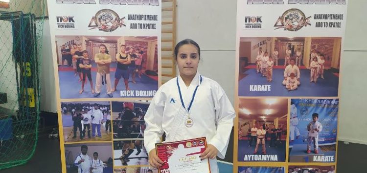 Ασημένιο μετάλλιο για την Αγάπη Τσαρτσιταλίδου σε Διασυλλογικό Πρωτάθλημα Καράτε