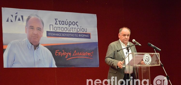 Η προεκλογική ομιλία του υποψήφιου βουλευτή Σταύρου Παπασωτηρίου στο Αμύνταιο (video, pics)