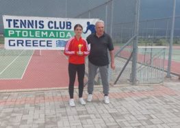 Πρώτη θέση για την αθλήτρια της ομάδας τένις της Λέσχης Πολιτισμού Φλώρινας Σοφία Δανιηλίδου στο Τριεθνές της Πτολεμαΐδας