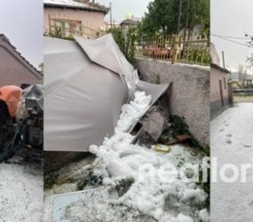Σφοδρή χαλαζόπτωση έπληξε την Άνω Υδρούσα