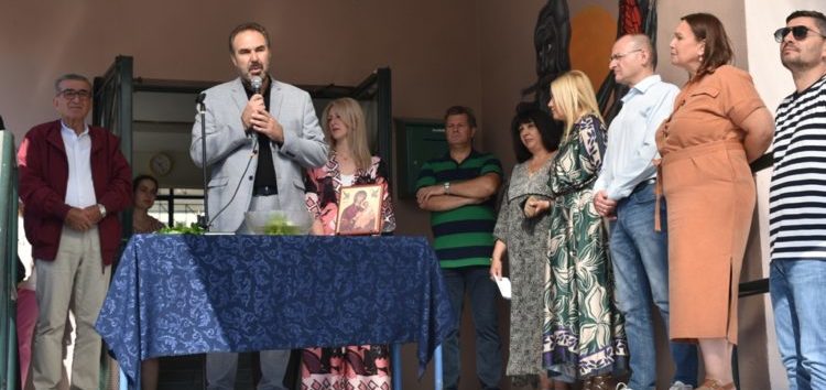Ο Δήμαρχος Φλώρινας Βασίλης Γιαννάκης στον αγιασμό του 2ου ΓΕΛ Φλώρινας